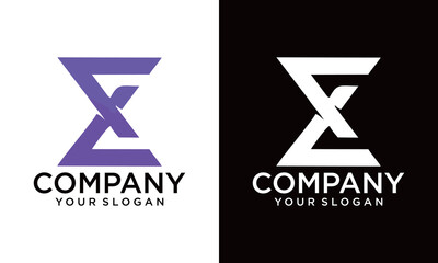 Creative letters XE or EX Logo Design Vector Template. Initial Letters XE Logo Design
