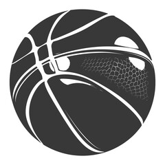 Naklejka premium silhouette basketball ball black color only