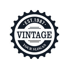 Classic Vintage Retro Label Badge Logo Vector Template
