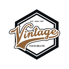 Elegant Vintage Retro Badge Label Emblem Logo design inspiration