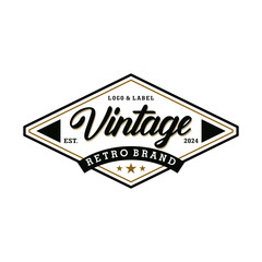 Elegant Vintage Retro Badge Label Emblem Logo design inspiration