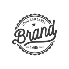 Classic Vintage Retro Label Badge Logo Vector Template