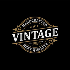 Elegant Vintage Retro Badge Label Emblem Logo design inspiration