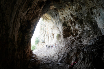 In the Oranit cave on Mount Carmel