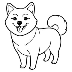 dog lineart vector illustration