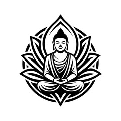 Obraz premium buddha background vector illustration