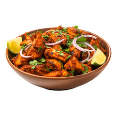 Fototapeta premium Tempting Indian Delicacy Isolated Chicken Tikka Masala with Transparency