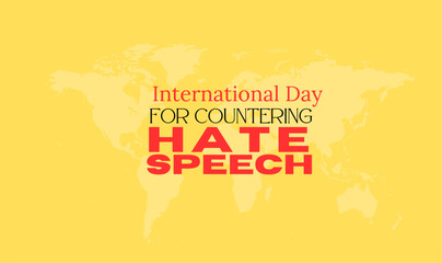 international day for countering hate speech vector illustration design