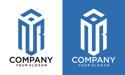 Unique creative simple fashion brands  NM MN M initial based letter icon logo