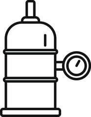 Black and white line art representing an iconic street water hydrant