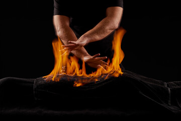 Chinese fire massage - Huo Liao therapy. Traditional chinese medicine, fire treatment and bodycare...