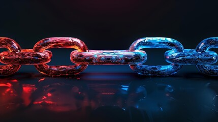 An illustration of two intersecting chains