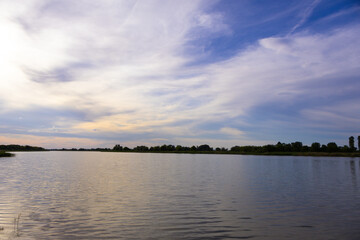 clouds over lake