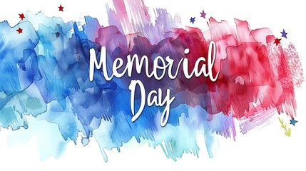 Memorial Day poster, text in colors