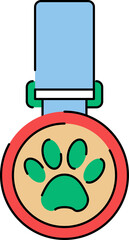 Pet Necklace Illustration Isolated Transparent Background