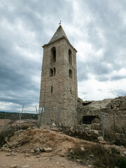 Swamp in Sau reservoir, Catalonia, Spain