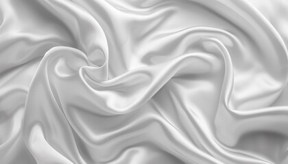 Obraz premium Abstract fabric background luxury white satin texture swirl design for social advertising and marketing 
