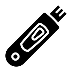 Usb Drive Glyph Icon Design