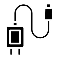Mobile Charger Glyph Icon Design