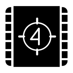 Film Countdown Glyph Icon Design