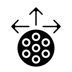 Film Distribution Glyph Icon Design