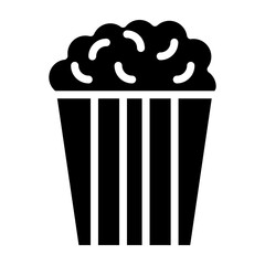 Popcorn Glyph Icon Design