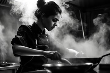 Celebrating labor day: powerful black and white image capturing the versatility of woman at work, showcasing their strength, dedication, and contributions across diverse professions and industries