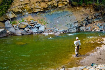 Fly Fishing In A River