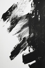 Dynamic Black and White Abstract Art