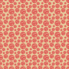 Seamless pattern with circle in different way