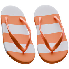 Fototapeta premium 3D illustration Flip Flops object