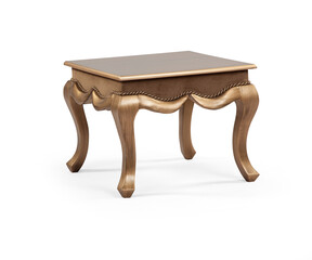 classic coffee table isolated on white background .