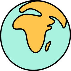 Astronomy Planet Earth. Cartoon vector illustration isolated on a white background