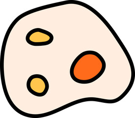 Fototapeta premium Astronomy Solar System asteroid. Cartoon vector illustration. Meteor, space boulder or stone with craters flying in zero gravity, isolated on a white background 