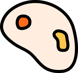 Astronomy Solar System asteroid. Cartoon vector illustration. Meteor, space boulder or stone with craters flying in zero gravity, isolated on a white background
