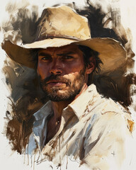 portrait of a cowboy