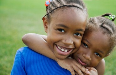 Two Girls Hugging