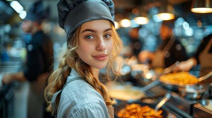 Confident Middle-Aged Female Chef