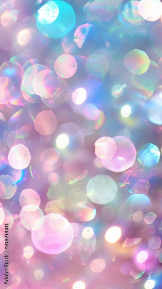 Poster pastel colored bokeh background with a soft glow. perfect for romantic and gentle designs