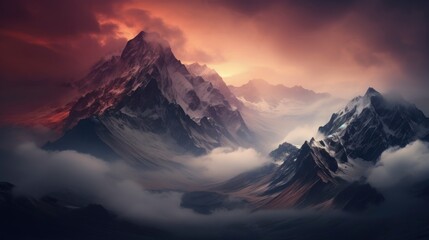 Beautiful mountain landscape, HD 4K wallpaper