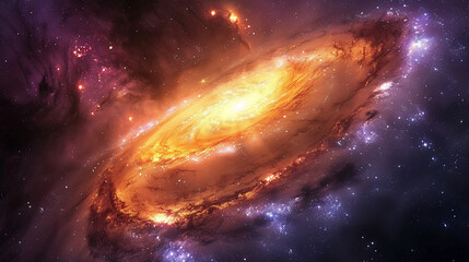 Obraz premium Galactic Background with Sumptuous Colors Explore the Breathtaking Beauty of Nebulas in Stunning Astrophotography