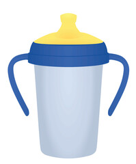 Isolated baby bottle. vector illustration