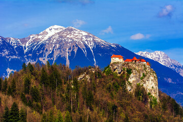 The castle of Bled in Slovenia