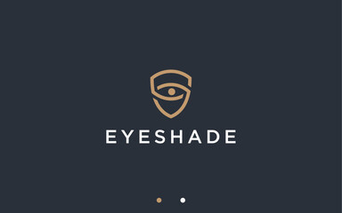 letter s with shield logo design vector silhouette illustration