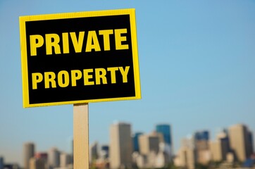 Obraz premium Private Property Sign
