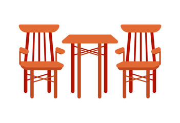 Set of modern chairs and tables. Furniture for office, cafe, Restaurant. Home kitchen interior