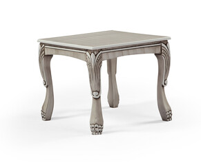 classic coffee table isolated on white background .