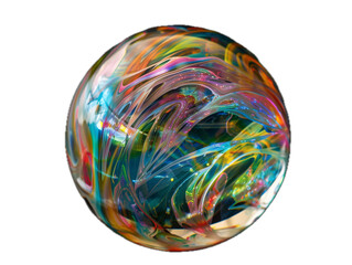 colorful glass marble png, transparent background, graphics resource