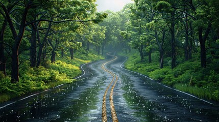 Obraz premium green mountain landscape