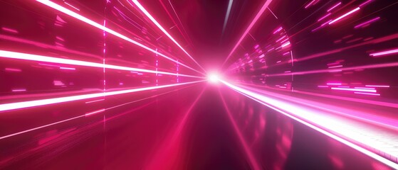 tunnel technology background with abstract speed motion fast moving toward the light 3d illustration